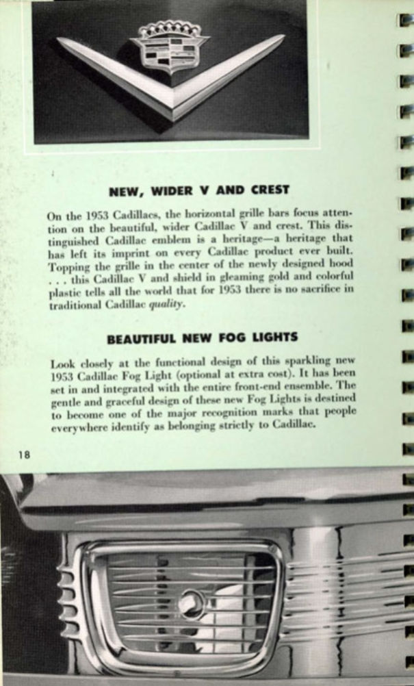 1953 Cadillac Salesmans Data Book Page 154